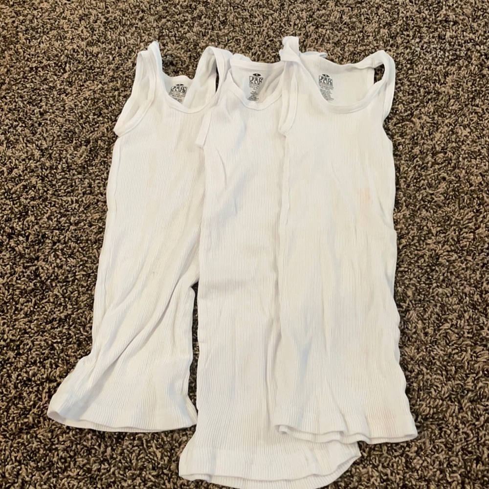 Boys Small Long White undershirts